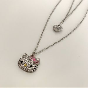 Hello Kitty Rhinestone Double Layer Necklace